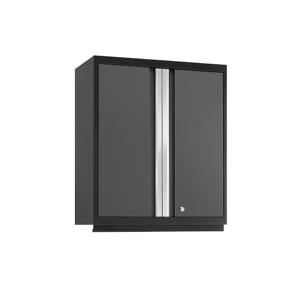 NewAge Products Pro Series 28 in. W x 33.75 in. H x 14 in. D Steel Garage Tall Wall Cabinet in Gray