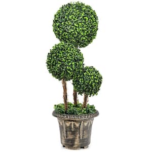30 ft. Artificial Topiary Triple Ball Tree Plant Bonsai Category Indoor Outdoor UV Resistant