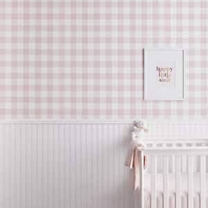 Gingham Pink Peel and Stick Removable Wallpaper Panel (covers approx. 26 sq. ft.)