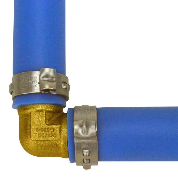 The Plumber's Choice 3/4 in. Brass PEX Barb x 1 in. MIP 90-Degree Elbow Pipe  Fitting (5-Pack) 34105PXML - The Home Depot