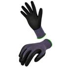 Seamless Knit Nylon Nitrile Medium Black Form Coated Work Gloves (6-Pair)