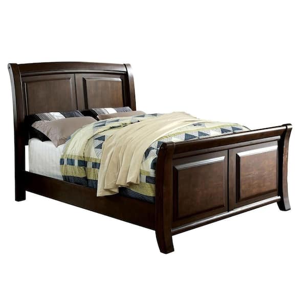 Unbranded Drake Brown Wood Frame King Platform Bed