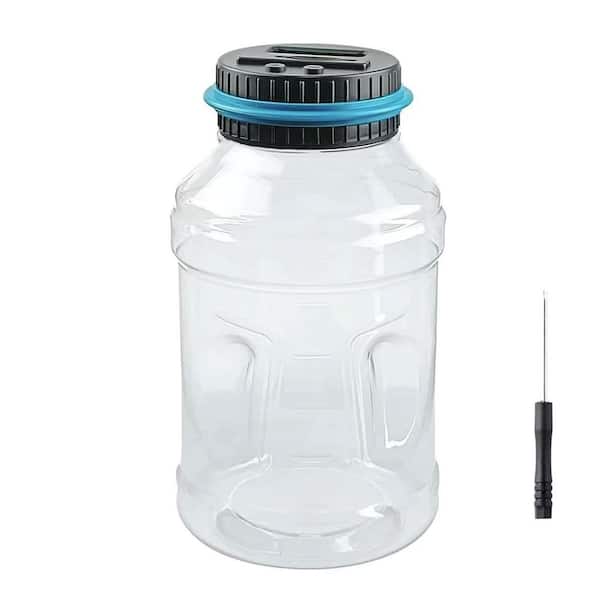 Digital Coin Counting Piggy Bank Jar with LCD Display Large Capacity Money Saving Box for US Coins Blue