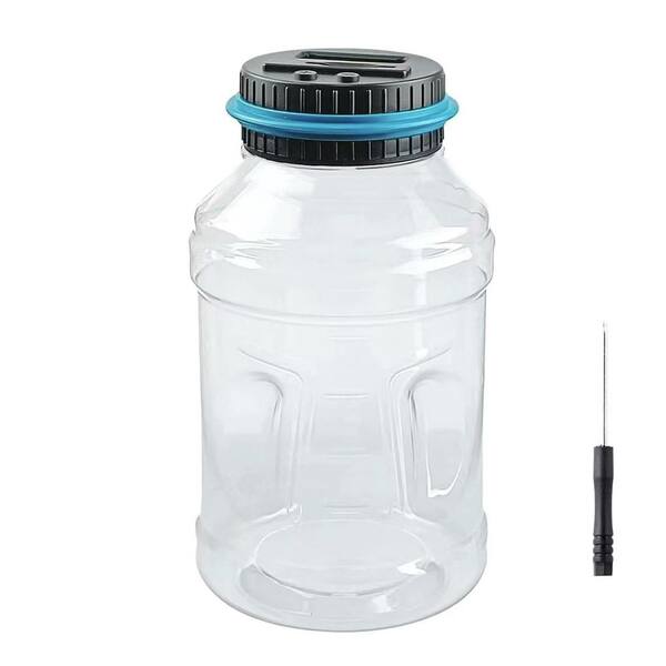Digital Coin Counting Piggy Bank Jar with LCD Display Large Capacity Money Saving Box for US Coins Blue