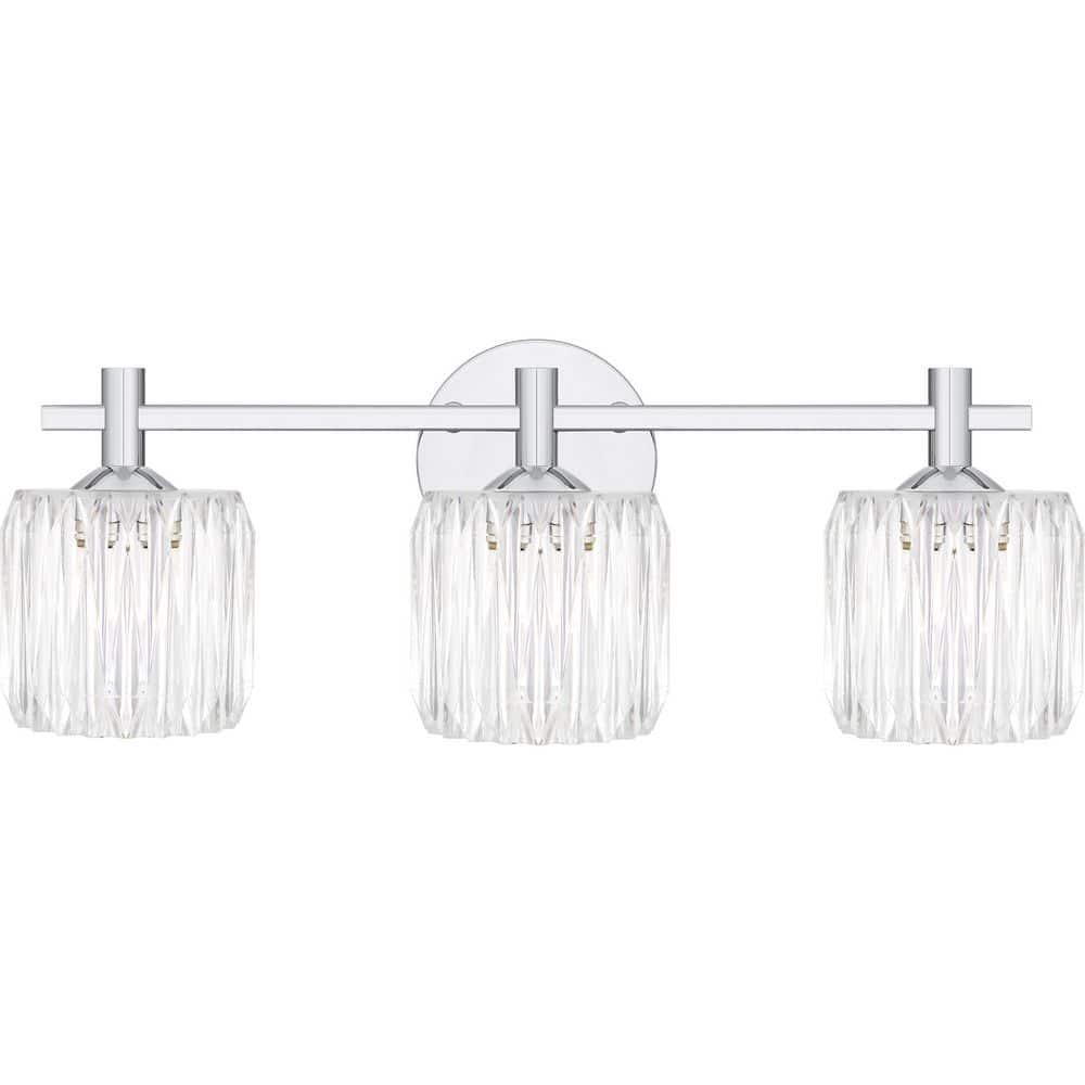 Spade 21.5 in. 3-Light Polished Chrome Vanity Light price history on PriceWatchPro