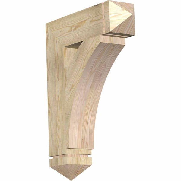 Ekena Millwork 6 in. x 32 in. x 24 in. Douglas Fir Thorton Arts and Crafts Rough Sawn Bracket