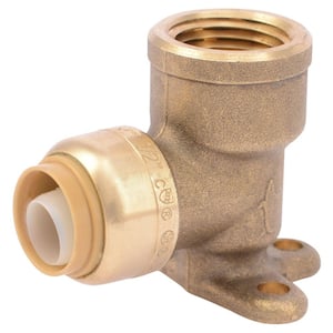 1/2 in. Push-to-Connect x FIP Brass 90-Degree Drop Ear Elbow Fitting