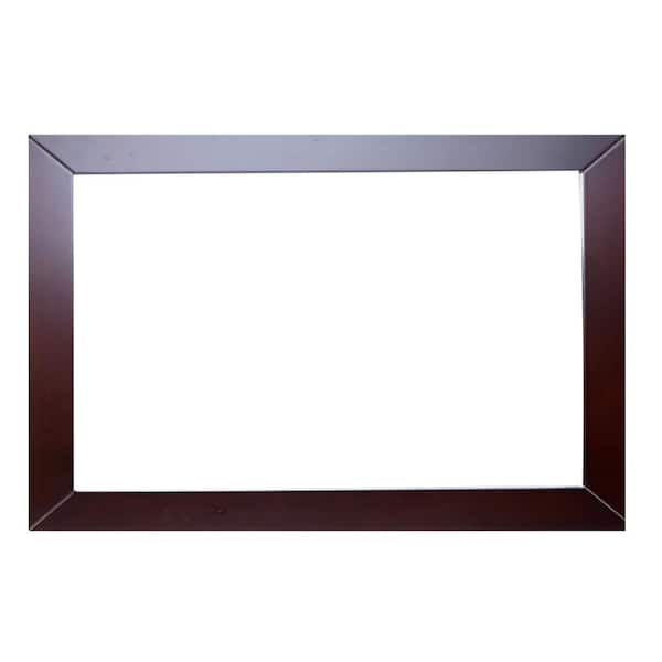 Eviva New York 48 in. W x 30 in. H Full-Framed Rectangular Wall-Mounted Vanity Bathroom Mirror in Teak