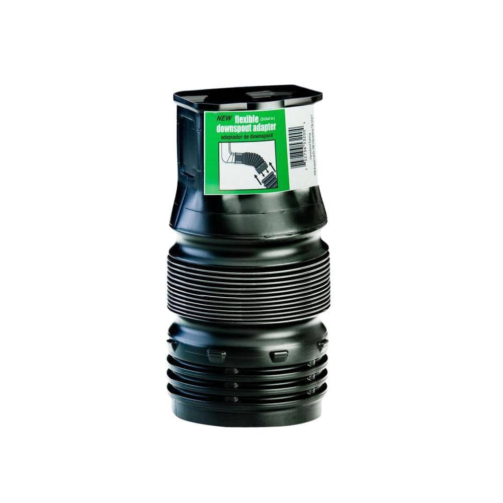 FLEX Drain 2 in. x 3 in. x 4 in. Black Copolymer Downspout Adapter price history on PriceWatchPro