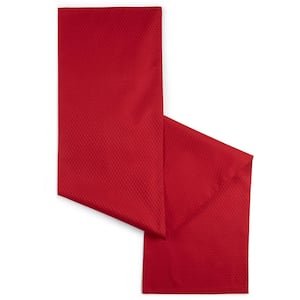 McKenna 15 in. W x 72 in. L Ruby Red Solid Polyester Table Runner
