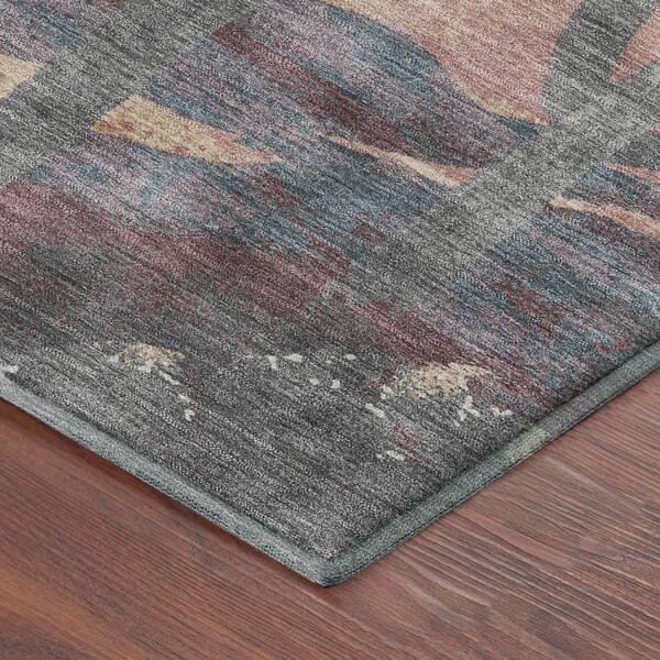 Mayfield Premium Machine Washable Abstract AMF2337 Copper 9 ft. x 12 ft. Area Rug