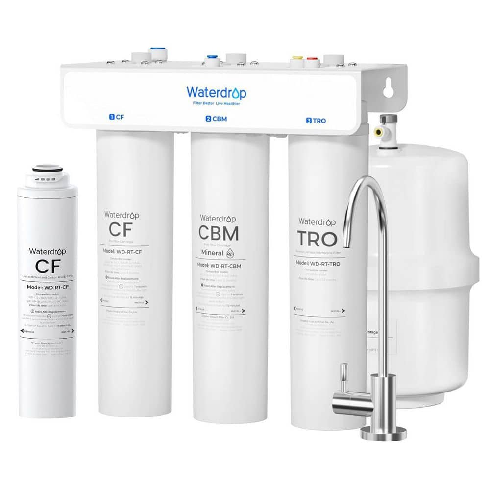 T3-T,Remineralization 7-Stage, NSF/ANSI 372 Certified Under Sink RO System with Tank, No Power Needed,Extra RT-CF Filter price history on PriceWatchPro