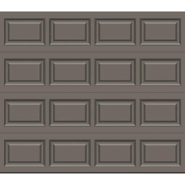 Classic Steel Short Panel 9 ft. x 7 ft. Insulated 6.5 R-Value Bronze Garage Door without windows