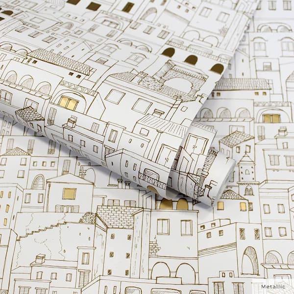 Daylight Amalfi Vinyl Peel and Stick Wallpaper Roll (Covers 28 sq. ft.)