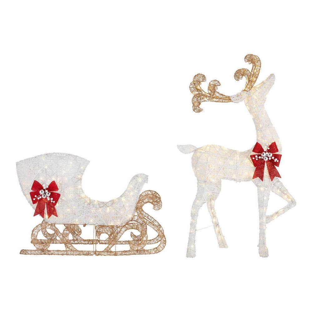 light up reindeer and sleigh