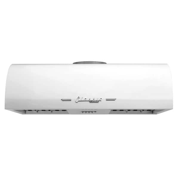 Classic Retro 36 in. 700 CFM Ducted Under Cabinet Range Hood with LED Lighting in Marshmallow White