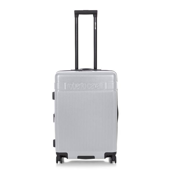J&V TEXTILES Roberto Cavalli Luxury 3-Piece Silver Expandable Hard