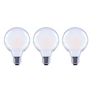 60-Watt Equivalent G25 Globe Dimmable ENERGY STAR Filament LED Frosted Vintage Light Bulb Soft White (3-Pack)