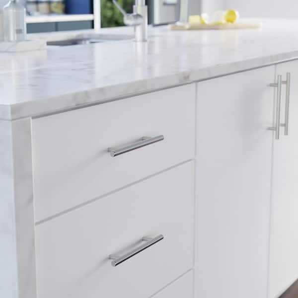 30-Pack Simple Bar 5-1/16 in. (128 mm) Modern Cabinet Drawer Pulls in Stainless Steel