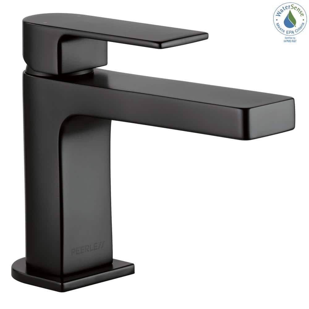 Xander Matte Black Single-Handle Mid-Arc Bathroom Faucet