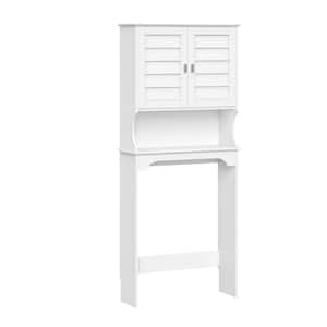 Brookfield 27.38 in. W x 64.38 in. H x 9.25 in. D White MDF Over-the-Toilet Storage