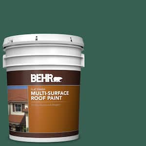 5 gal. #M430-7 Green Agate Flat Multi-Surface Exterior Roof Paint