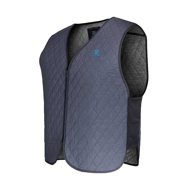 MOBILE COOLING Unisex Large Gray Hydrologic@ Evaporative Cooling Vest  MCUV05240421 - The Home Depot