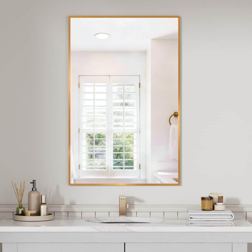 24 in. W x 36 in. H Rectangular Framed Wall Bathroom Vanity Mirror in Oil Rubbed Bronze price history on PriceWatchPro