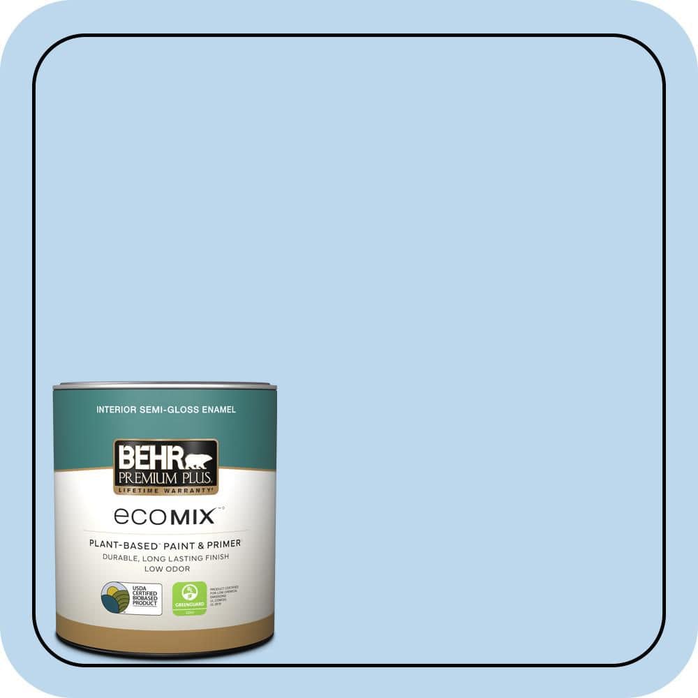 1 qt. #P520-1 First Rain Semi-Gloss Enamel EcoMix Plant-Based Interior Paint & Primer price history on PriceWatchPro