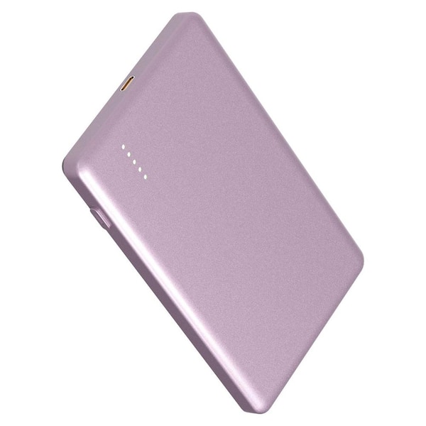 Lukyamzn 2-in-1 5000mAh PD20W MagSafe Fast Charging Wireless Portable Power Bank in Pink