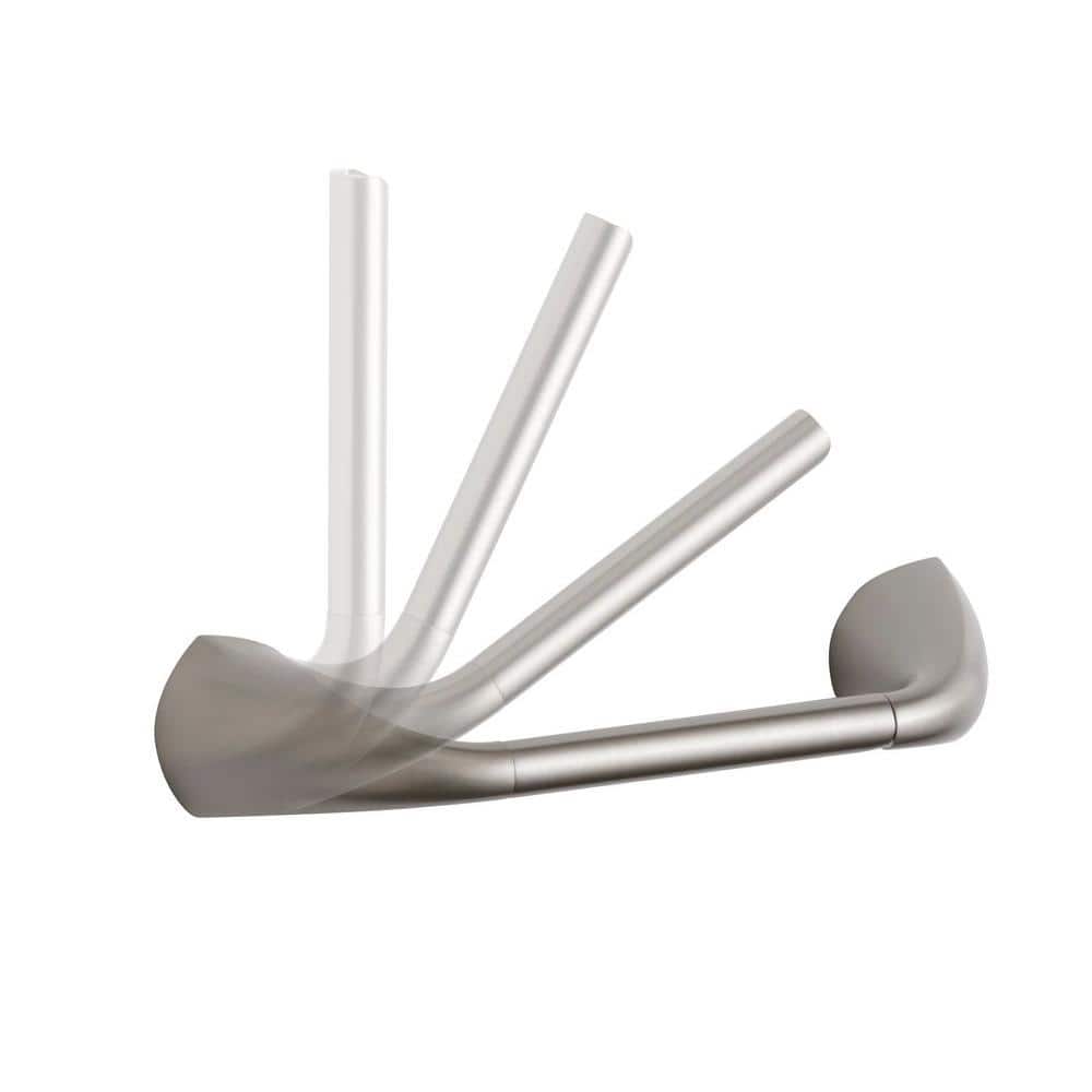Brushed Nickel Pivoting Toilet Paper Holder
