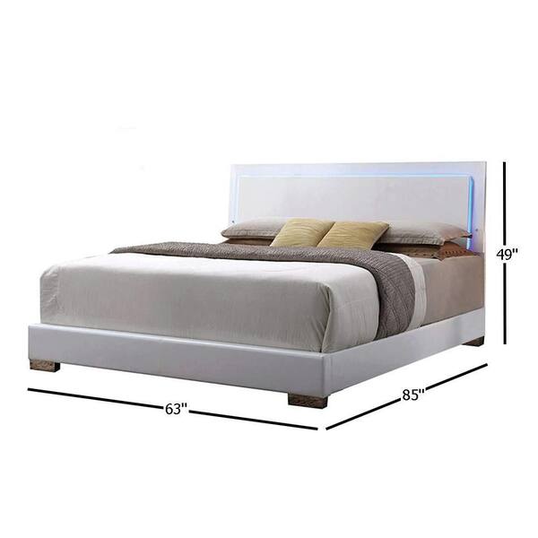 Acme Furniture Lorimar (LED) White Wood Frame Queen Platform Acme Furniture Lorimar (LED) White Wood Frame Queen Platform