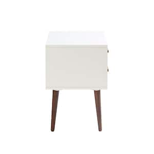 Jeremy Off-White/Navy 24 in. W x 18 in. D x 26 in. H Storage Nightstand