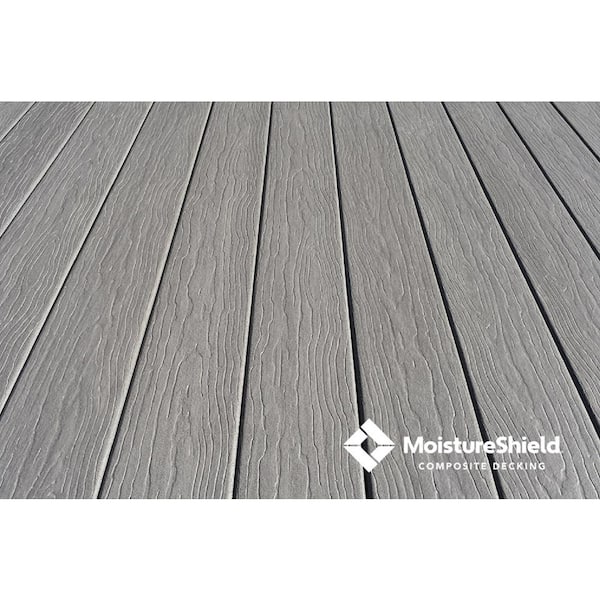 MoistureShield Vision 5/8 in. x 11.25 in. x 12 ft. CoolDeck Cathedral Stone Composite Fascia Decking Board (4-pack)