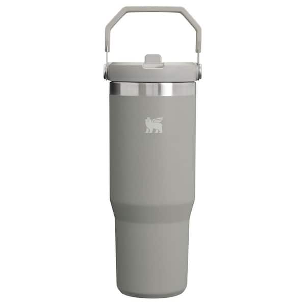 30 oz. Stainless Steel Tumbler-Vacuum Insulated Water Bottle for Home with Straw Leak Resistant Flip Cold in Ash