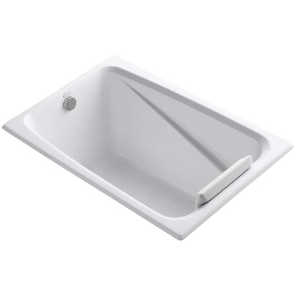 KOHLER Greek 48 in. x 32 in. Acrylic Drop-In or Undermount Bathtub with Reversible Drain in White