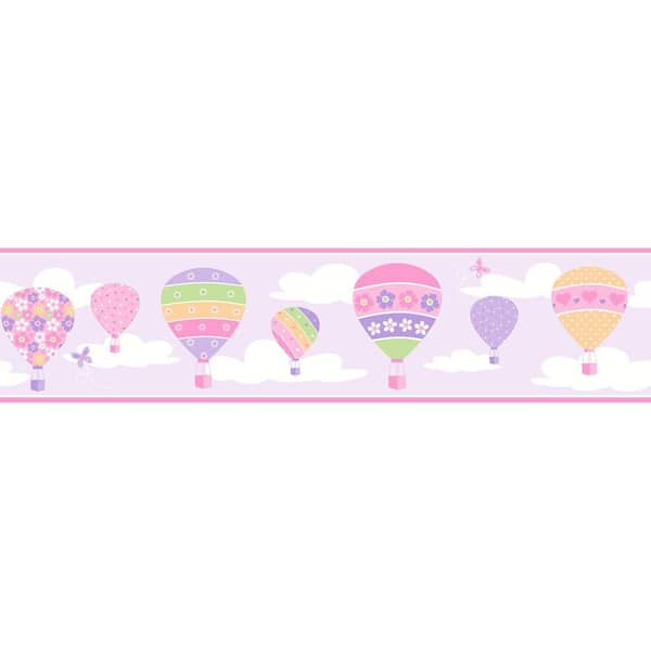 Brewster Balloons Lilac Wallpaper Border