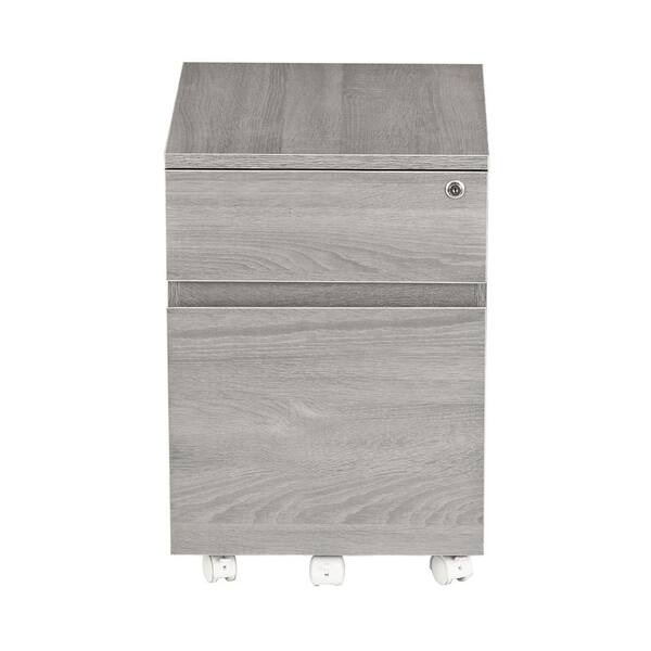 Wateday Light Gray File with 2Drawer YJYUKI9595433 The Home
