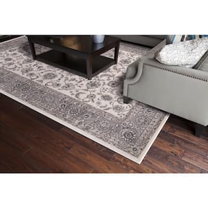 Kashan Collection Bergama Ivory Rectangle Indoor 9 ft. 3 in. x 12 ft. 6 in. Area Rug