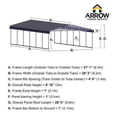 Arrow Carports Carports Garages The Home Depot