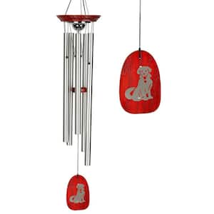 Signature Woodstock Pet Memorial Chime, 24 in. Dog Silver Wind Chime RMDOG