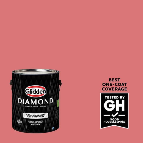 Glidden Diamond 1 gal. PPG1187-5 Red Cedar Ultra-Flat Interior Paint with Primer
