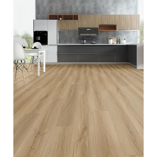 Rhodes Reims Natural 12mm T x 9.37 in. W HDF Waterproof AC5 Click Lock Laminate Wood Flooring (23.29 sq.ft./case)