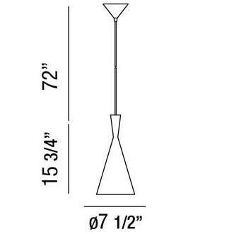 Black Aluminum Cone Pendant Light with Brass Interior