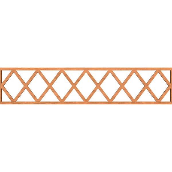 Ekena Millwork Wolford Fretwork 0.25 in. D x 46.75 in. W x 10 in. L Cherry Wood Panel Moulding