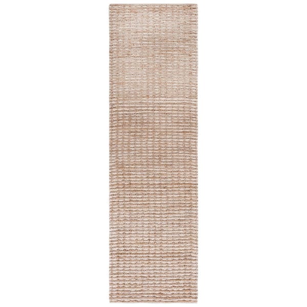 SAFAVIEH Natural Fiber Beige/Ivory 2 ft. x 8 ft. Woven Solid Runner Rug