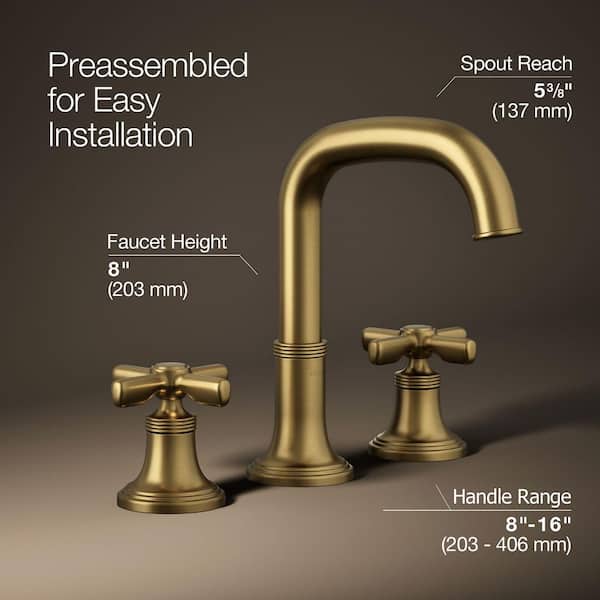 KOHLER Paces 8 in. Widespread Double Handle Bathroom Faucet with