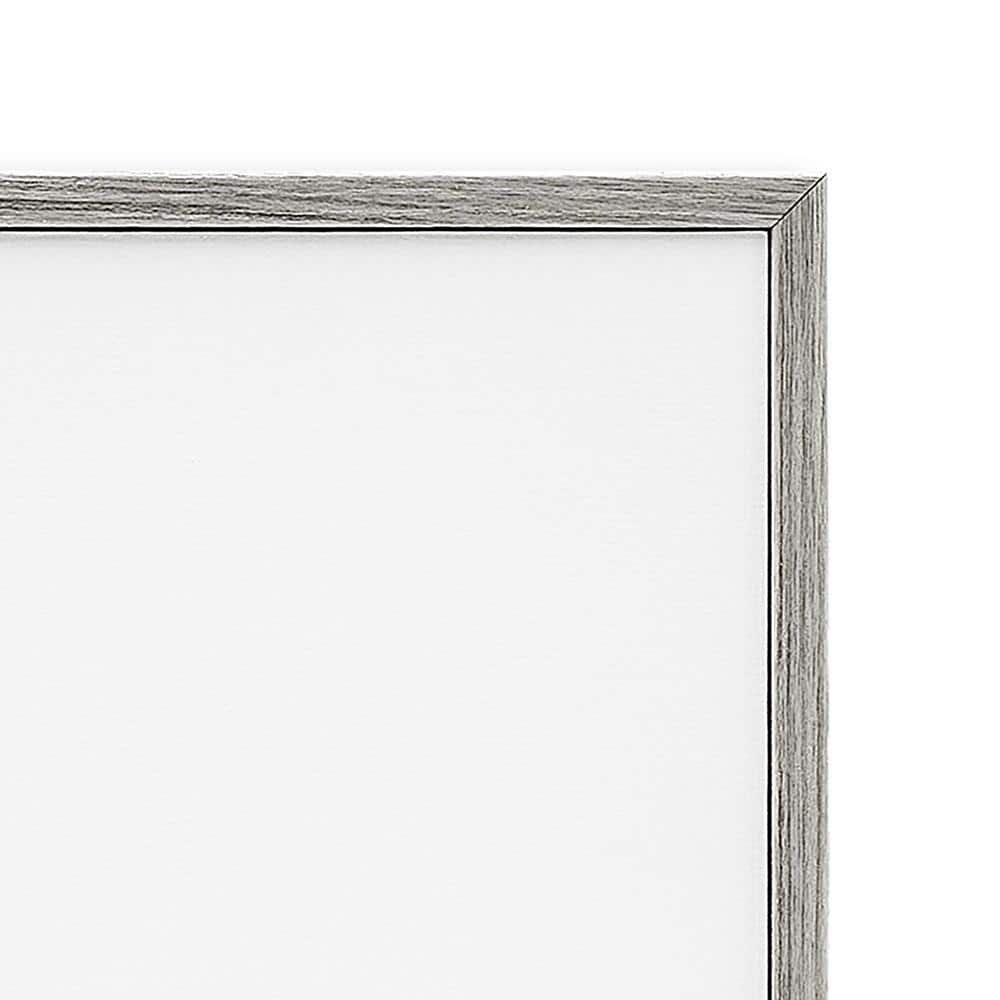 Gray Framed Bear in Snowy Winter Village Art Print
