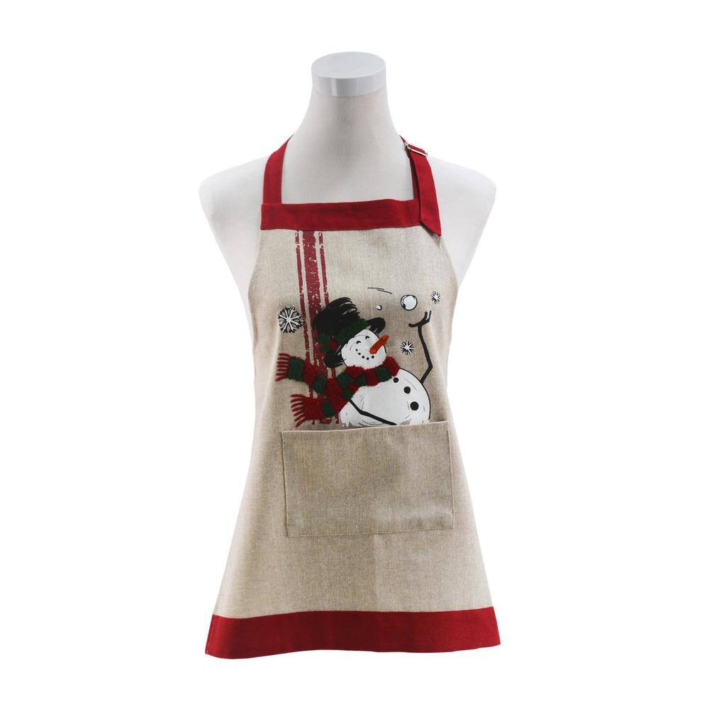 0.1 in. H x 26 in. W x 30 in. D Frosty Christmas Adult Apron