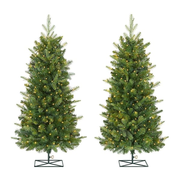 (2 pk) 3 ft. Grand Duchess Twinkling Balsam Fir LED Pre-Lit Artificial Trees G4